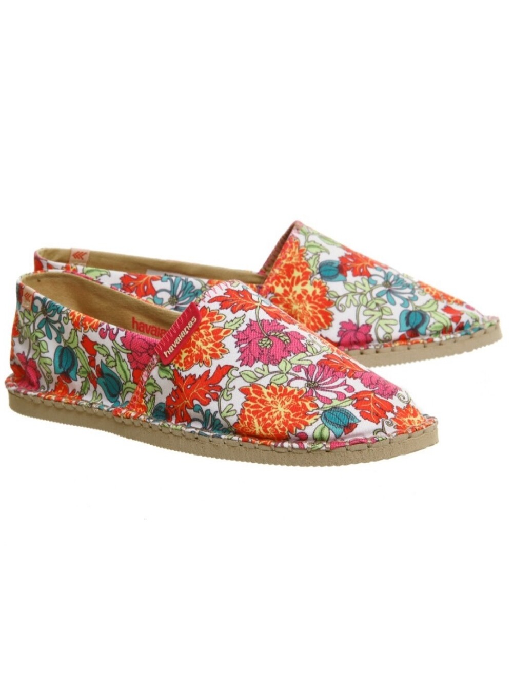 Havaianas Liberty Lioncera Espadrille Flats in Orchid Rose Floral Size 8